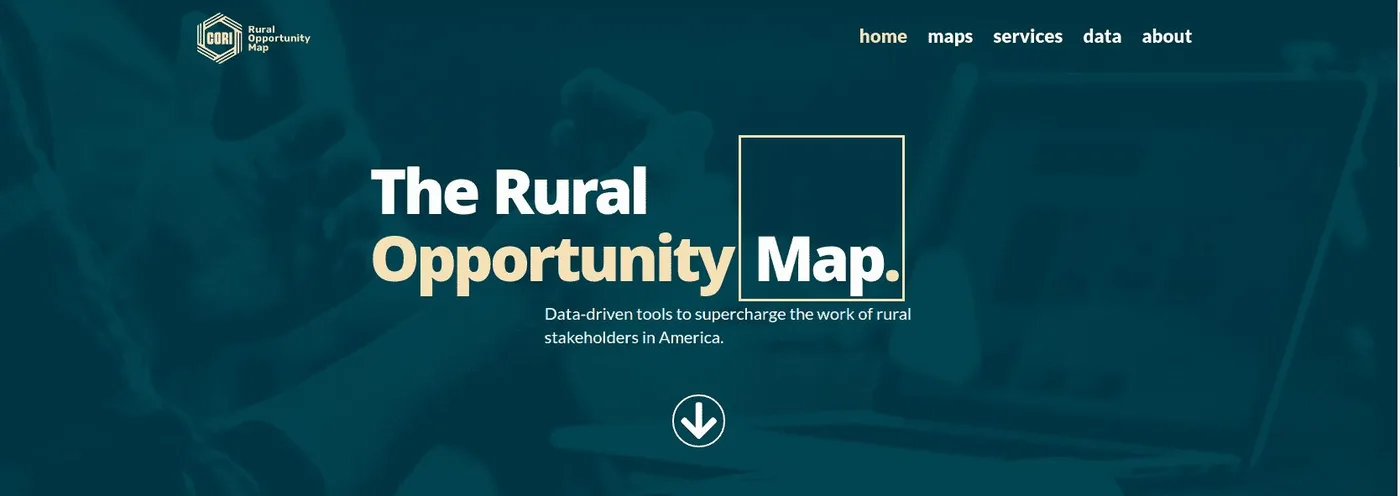 Rural Opportunity Map website header