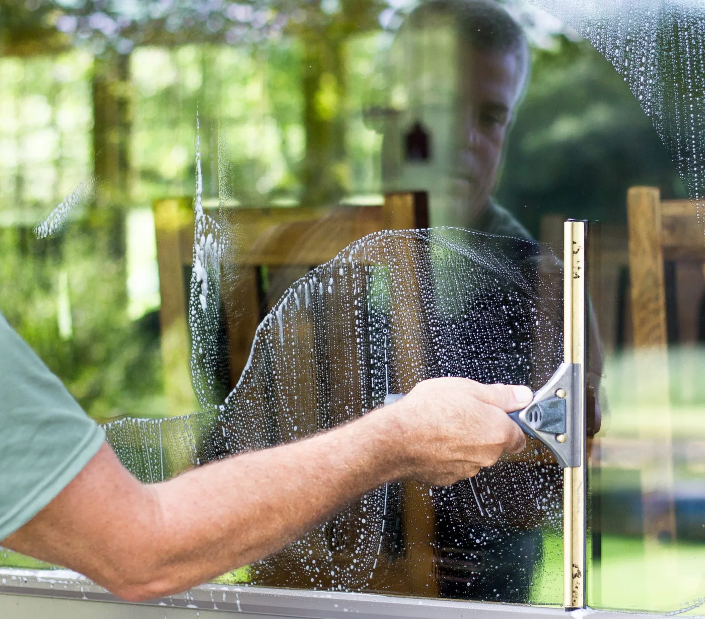Window washing work captured for the site media
